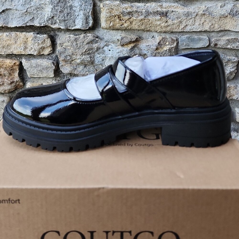 Coutgo Black Mary Jane Platform loafers NET